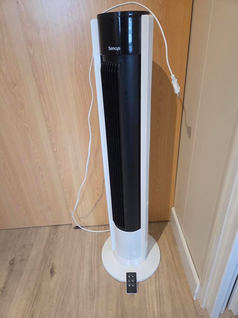 Torenventilator Sencys FZ10-19BRA met afstandsbediening, Ophalen, Ventilator met afstandsbediening, Zo goed als nieuw, Torenventilator
