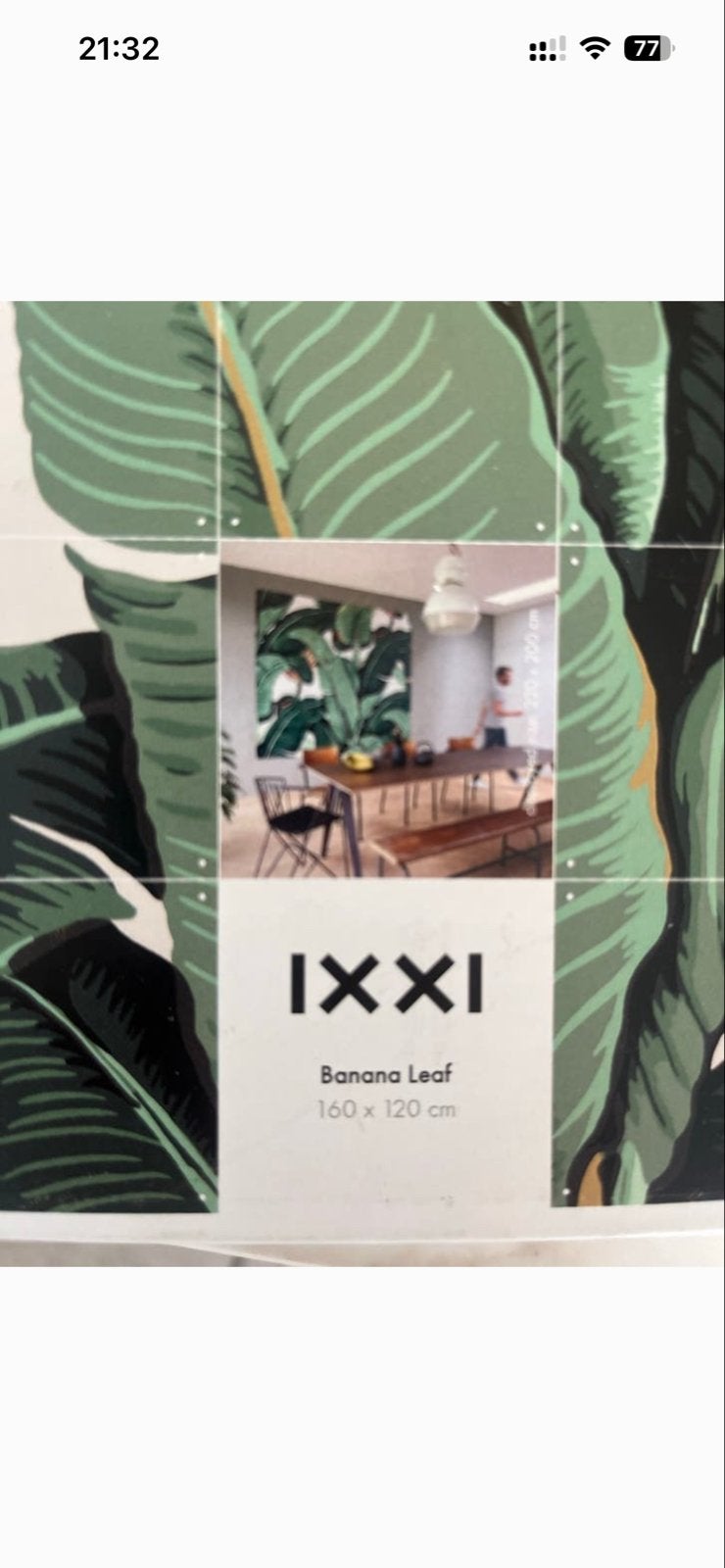 IXXI Banana Leaf Wanddecoratie 160x120 cm, Groen, Ophalen of Verzenden, Zo goed als nieuw, Kunststof