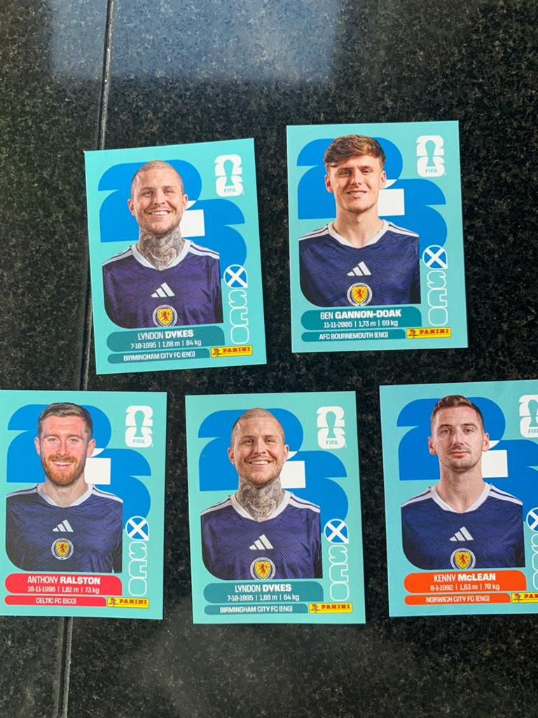 Schotland (WK 2026 Panini stickers), Ophalen of Verzenden, Zo goed als nieuw, Meerdere stickers