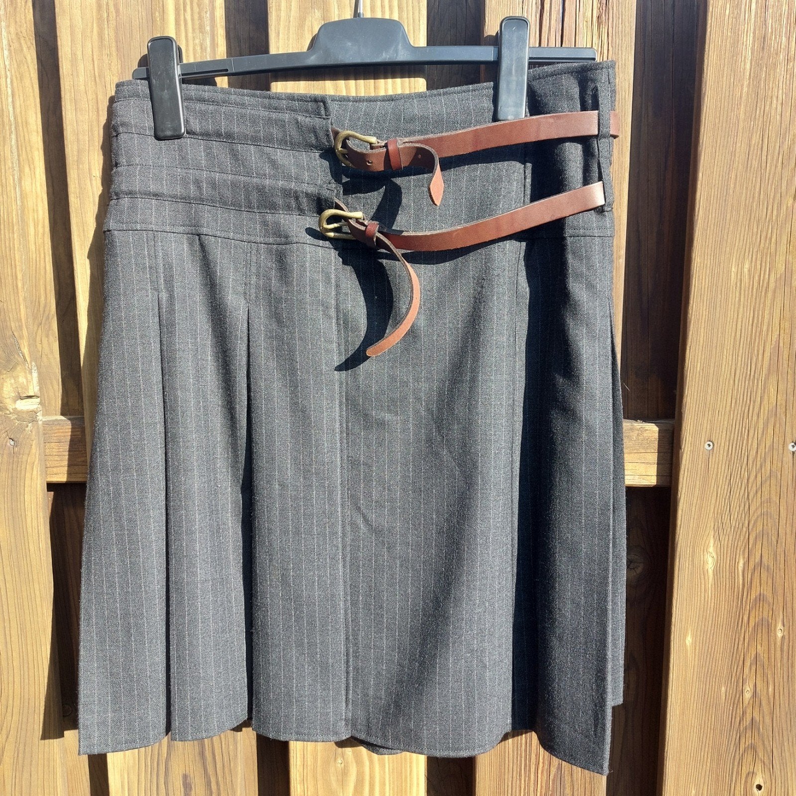 Josephine & Co Wollen Wikkel Plooirok met Leren Riempjes, Kleding | Dames, Josephine & Co, Maat 42/44 (L), Ophalen of Verzenden