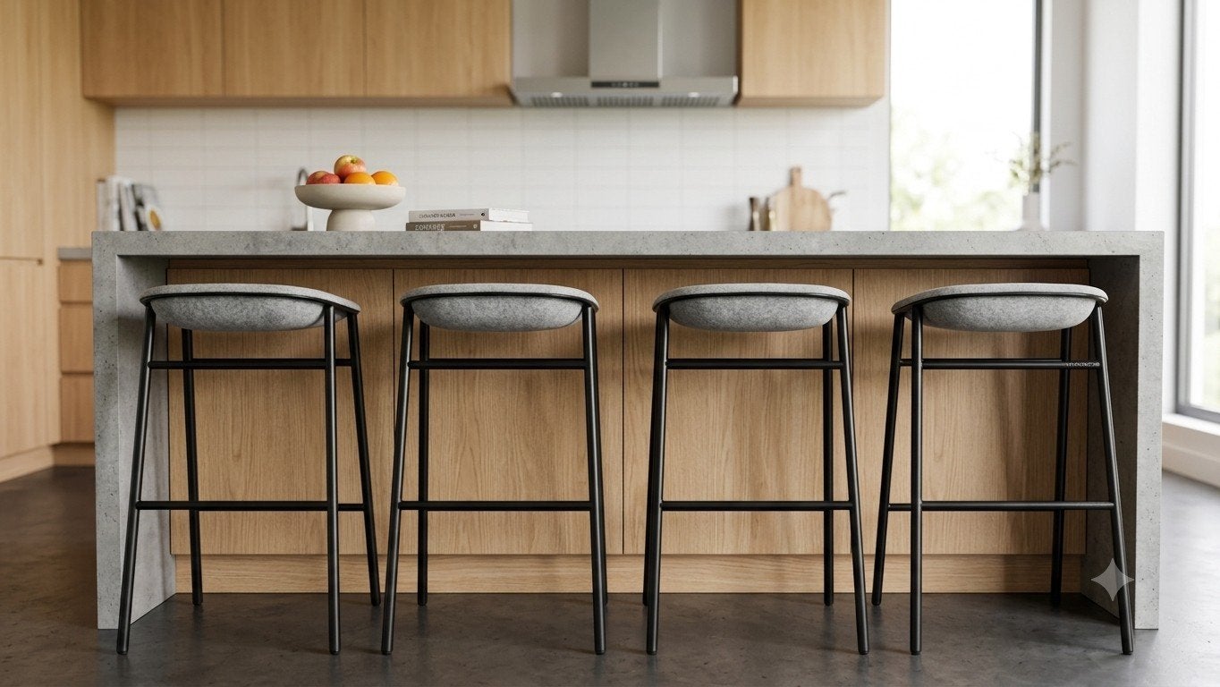 4x Barkruk LJ3 "De Vorm" designer barkrukken, 4 krukken, Ophalen, Zo goed als nieuw, 60 tot 90 cm