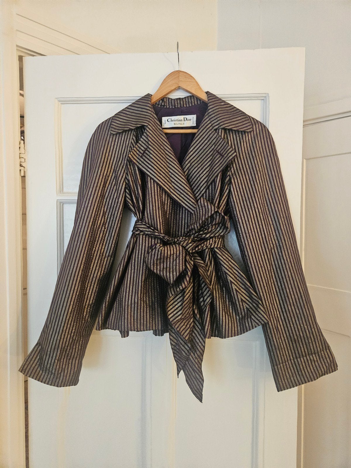 Christian Dior Boutique Jasje - Zijde & Lurex - Maat 36-38, Kleding | Dames, Jasjes, Kostuums en Pakken, Ophalen of Verzenden