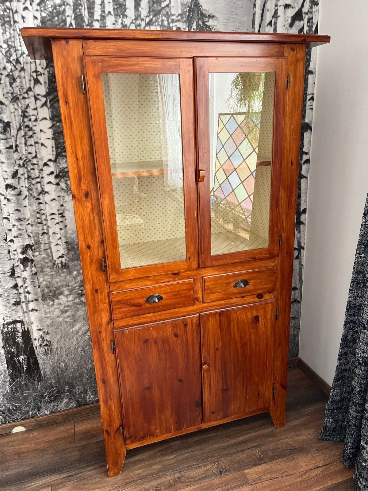 Schattige vintage vitrinekast met lades en opbergruimte, Ophalen