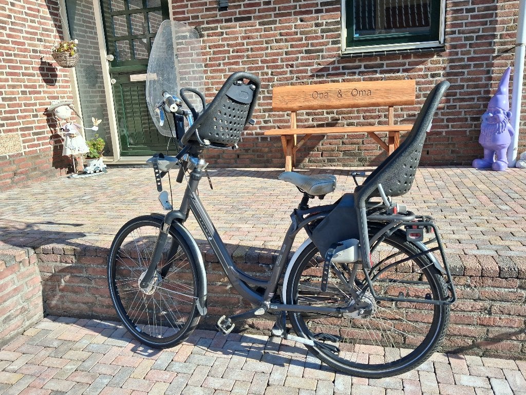 Sparta Mamafiets, 28 inch met voor- en achterzitje., Ophalen, 2 zitjes, Sparta, Gebruikt