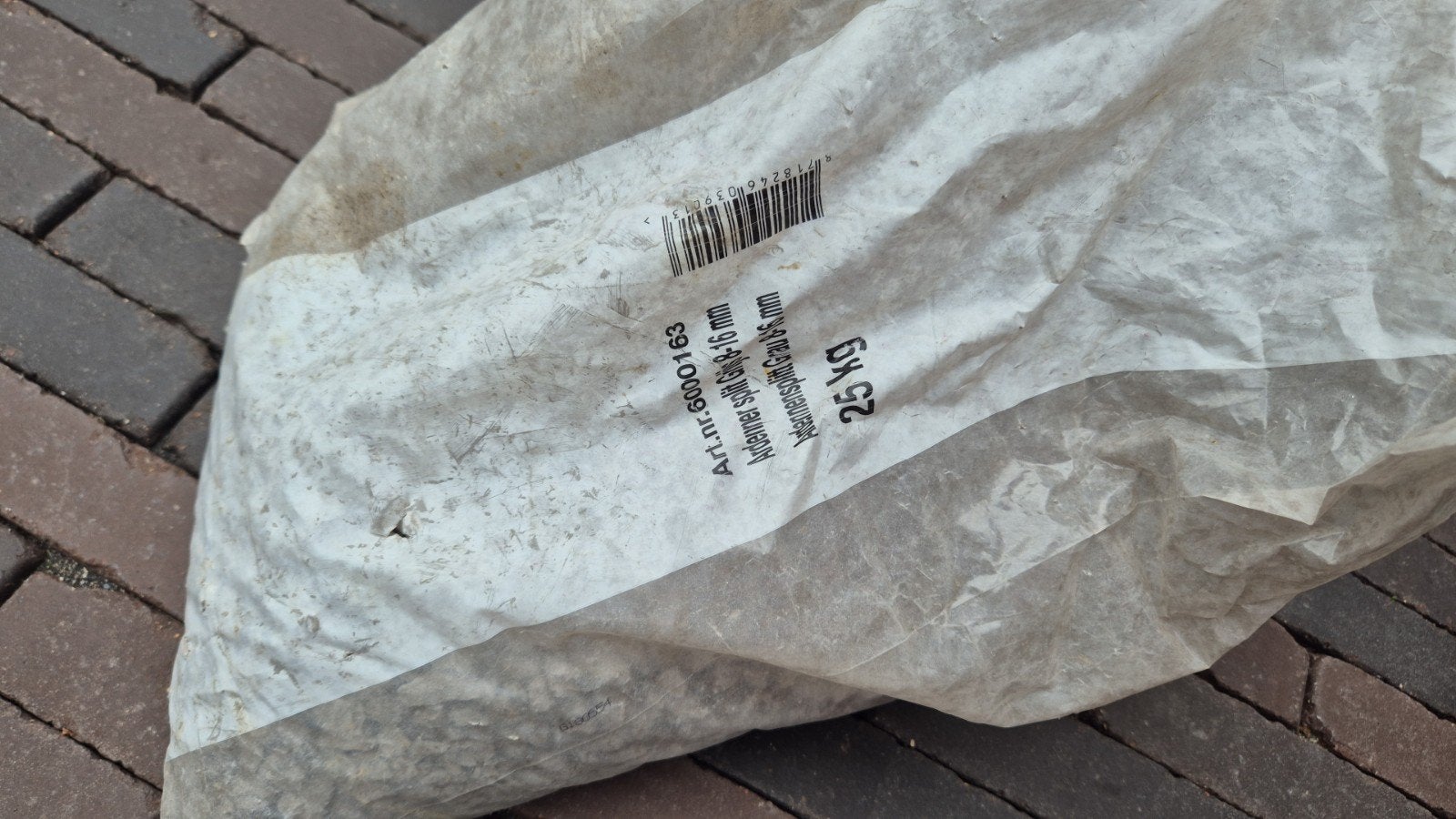 Kwart zakje Ardernersplit Grijs 8-16mm - 25KG, Tuin en Terras, Ophalen