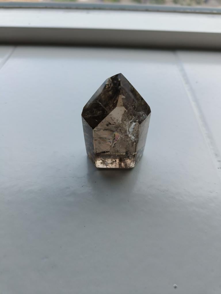 Mooie Rookkwarts Kristal Punt - Natuurlijke Steen, Ophalen of Verzenden, Zo goed als nieuw