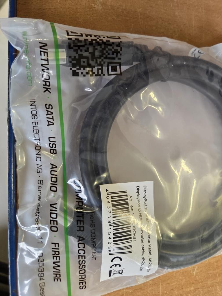 Displayport to HDMI converter Cable 4K2K 2 Meter, Computers en Software, Pc- en Netwerkkabels, Ophalen, Nieuw