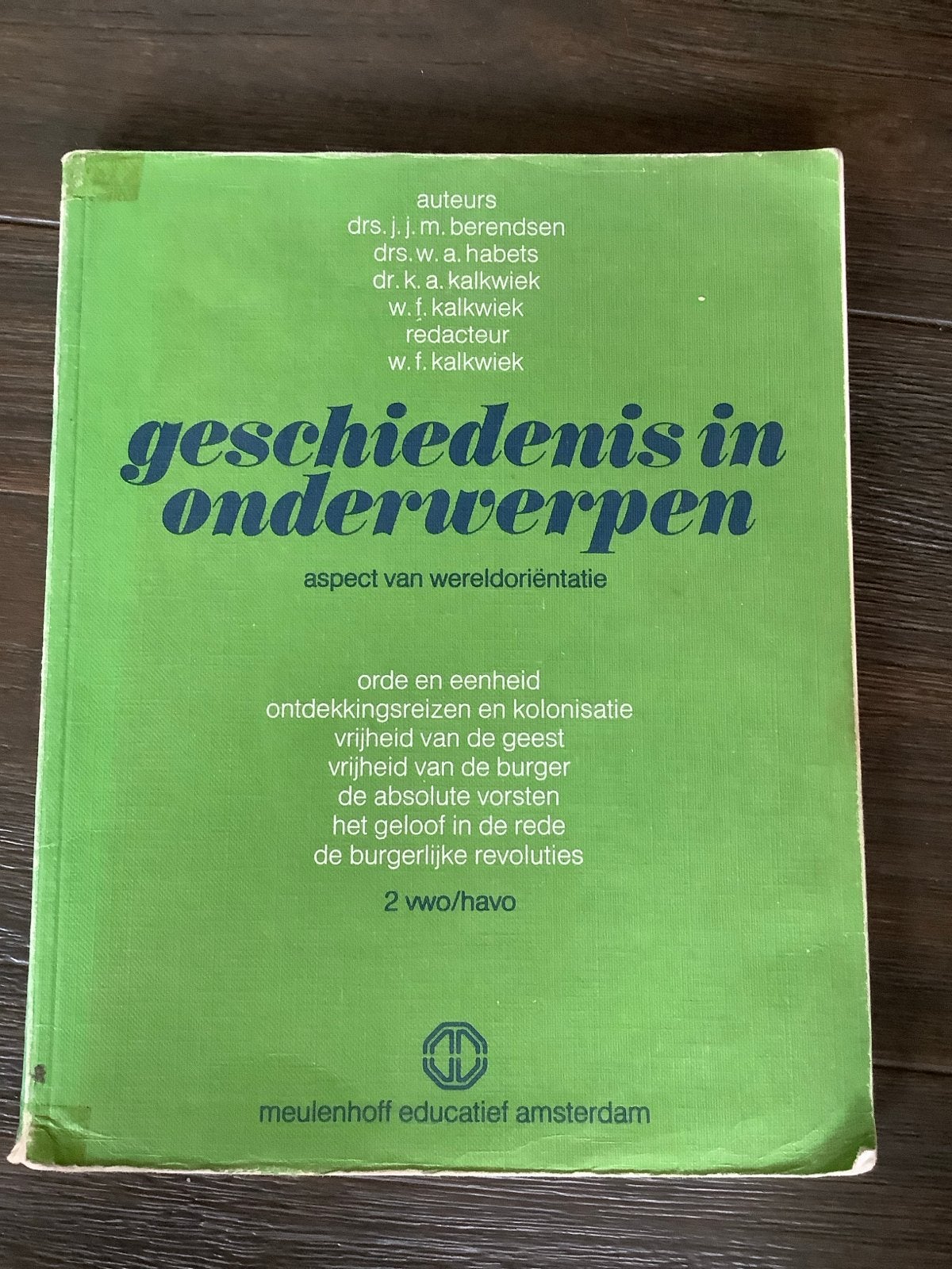 Geschiedenis in onderwerpen 2 vwo/havo - Meulenhoff, Ophalen of Verzenden, Gelezen, HAVO, Geschiedenis