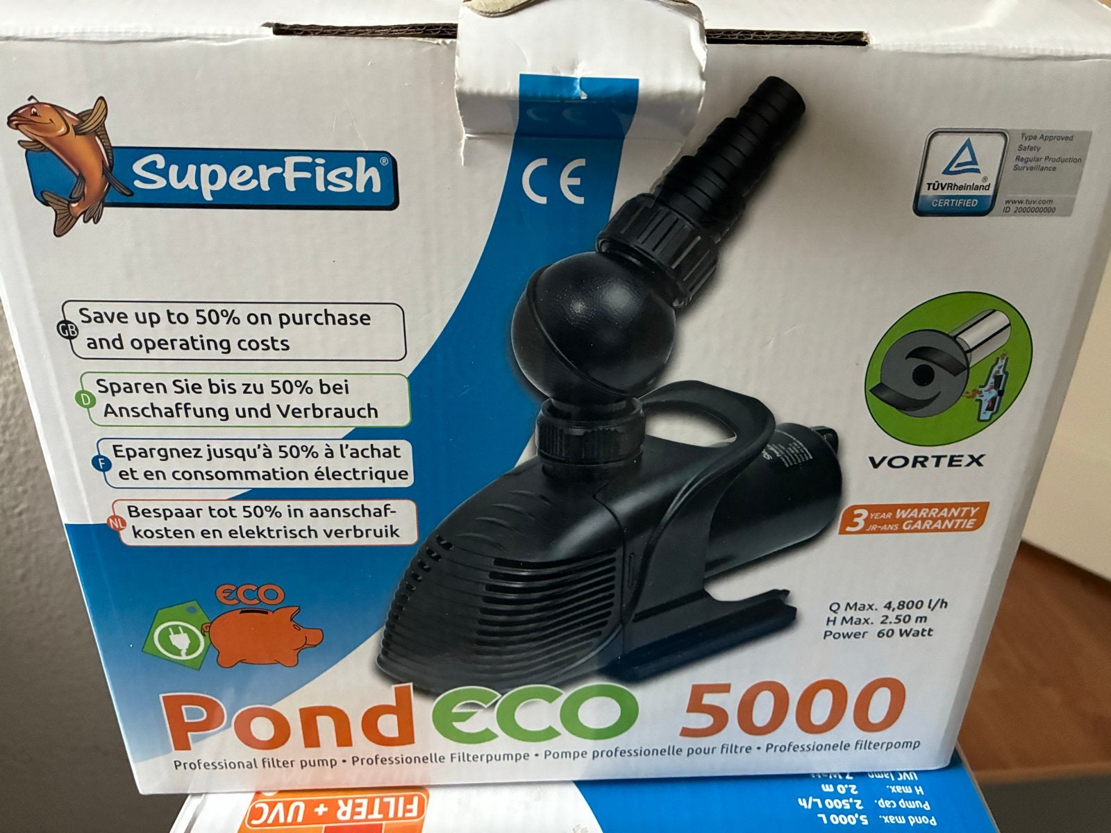SuperFish Vijverfilterset: Pond Eco 5000 Pomp & TopClear 500, Ophalen, Zo goed als nieuw