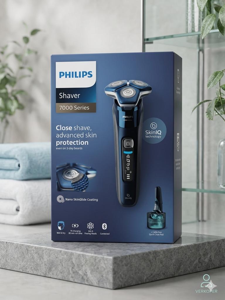 Philips Shaver 7000 Series SkinIQ - Nieuw met aankoopbewijs, Ophalen of Verzenden, Zo goed als nieuw, Scheren en Epileren