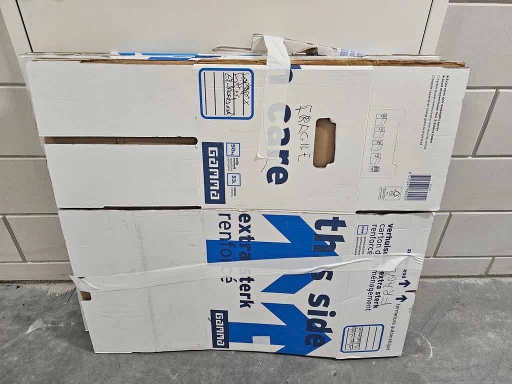 Extra grote sterke verhuisdozen  - Perfecte staat!, Ophalen, Zo goed als nieuw, Doos, Opvouwbaar