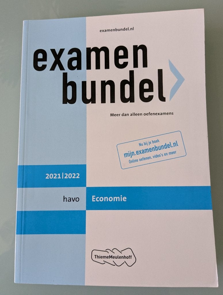 Examenbundel: Economie HAVO 2021/2022., Ophalen of Verzenden, Zo goed als nieuw, HAVO, Economie