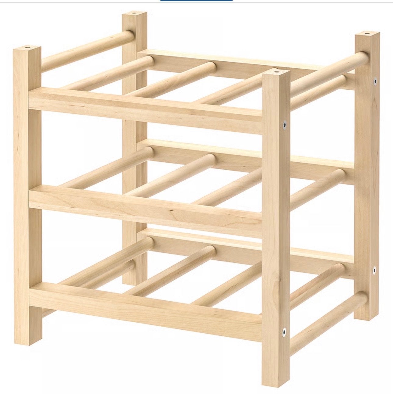 IKEA HUTTEN Wijnrek - Hout - 9 flessen, Huis en Inrichting, Woonaccessoires | Wijnrekken, Gebruikt, Ophalen of Verzenden, Hout
