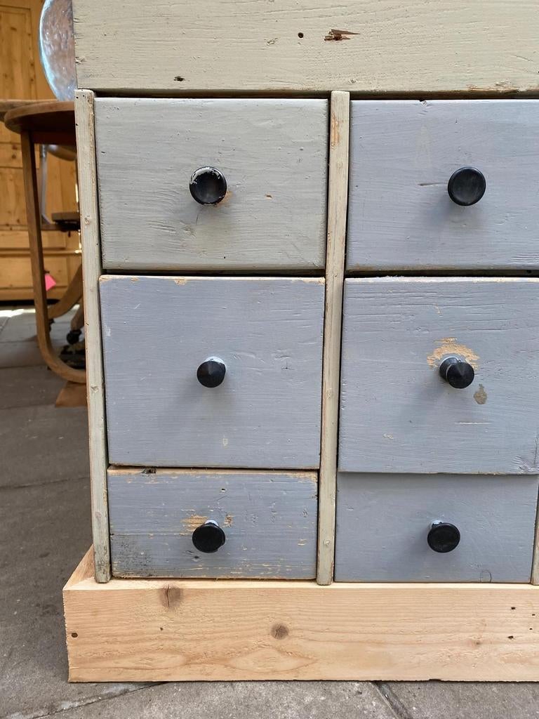 Brocante Franse kist ladekast hobbykist, Ophalen