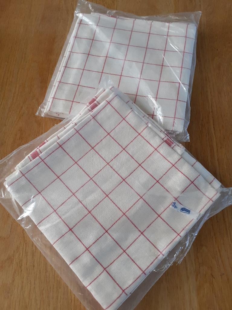 6 nieuwe theedoeken, Ophalen of Verzenden, Nieuw, Wit, Theedoek of Handdoek