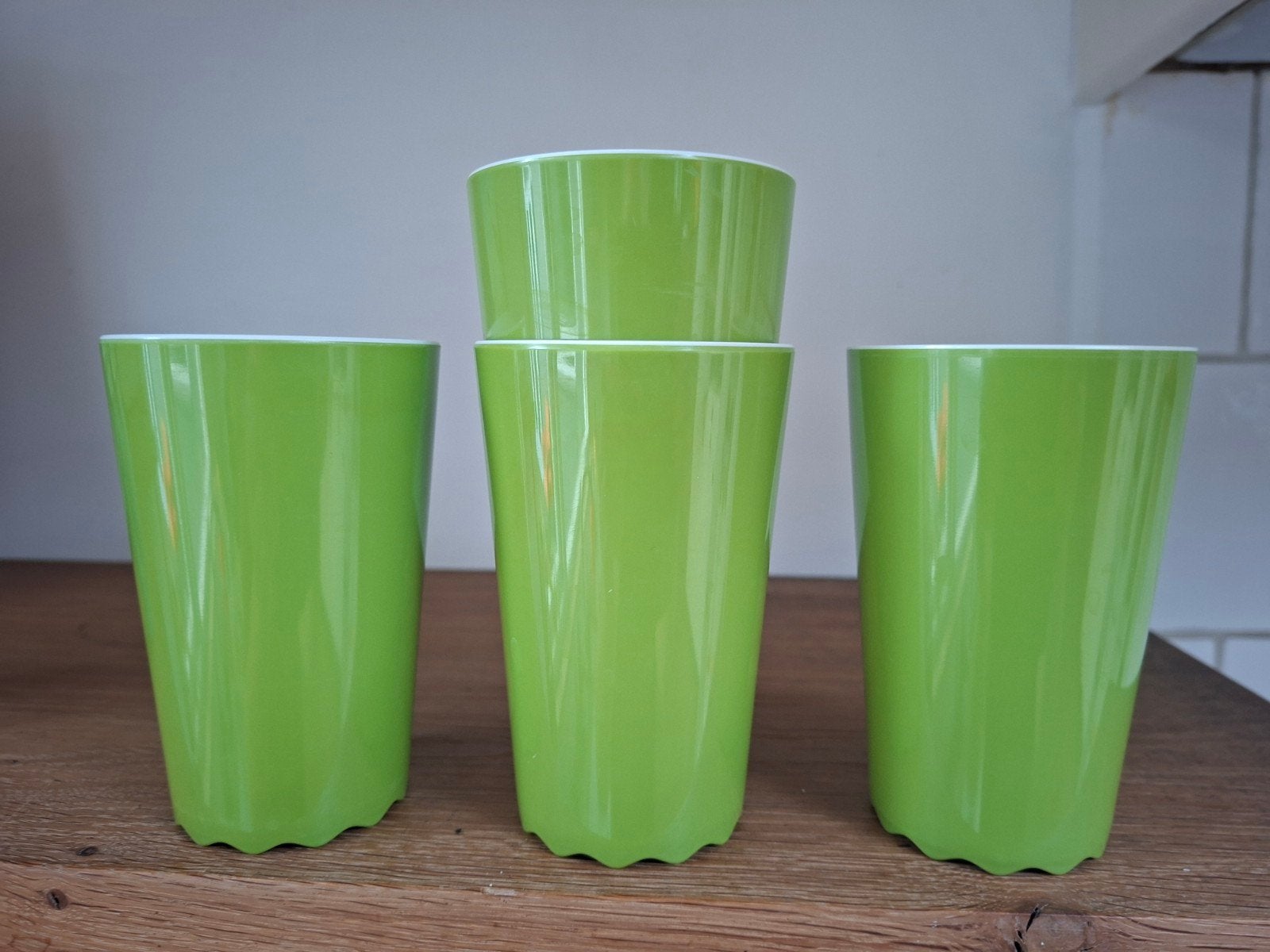 4x mok, beker rosti mepal olijfgroen 200 ml, Caravans en Kamperen, Ophalen of Verzenden, Zo goed als nieuw