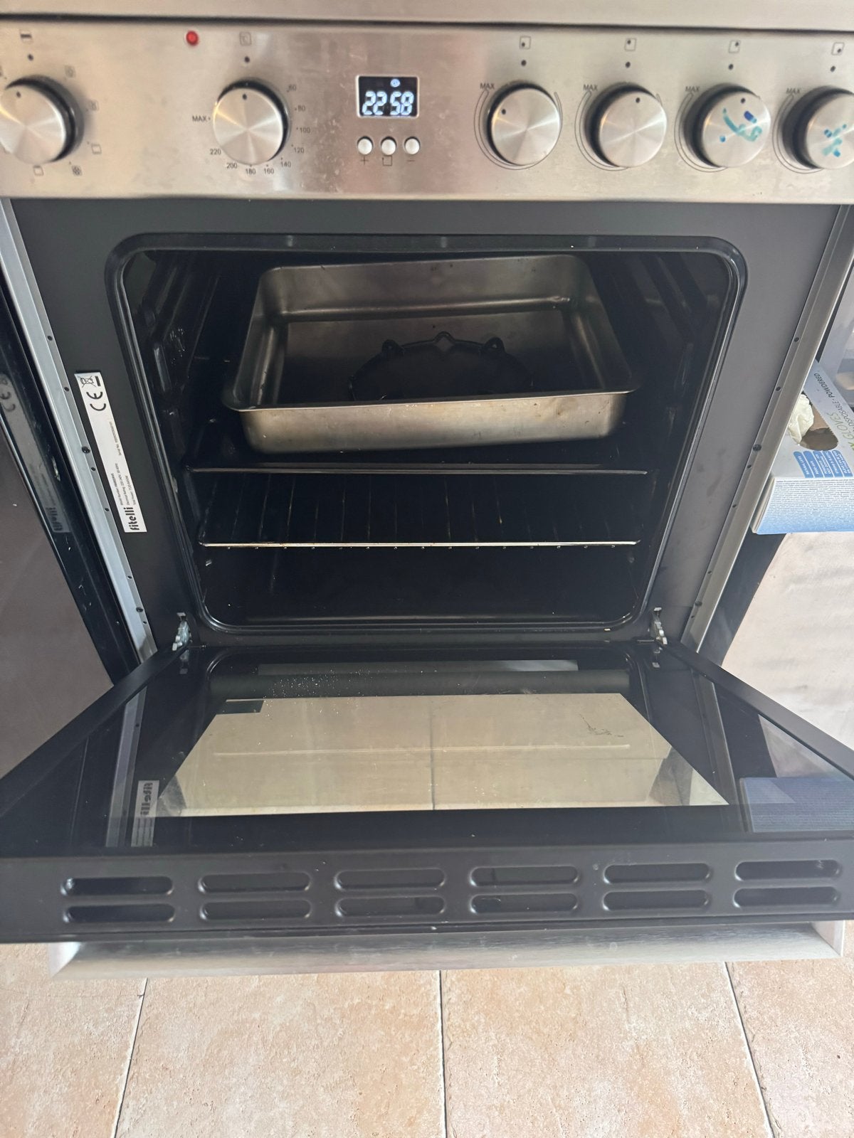 Fitelli Gasfornuis 5-pits met Elektrische Oven - Z.G.A.N., Witgoed en Apparatuur, Ophalen, 60 cm of meer, Grill, Zo goed als nieuw