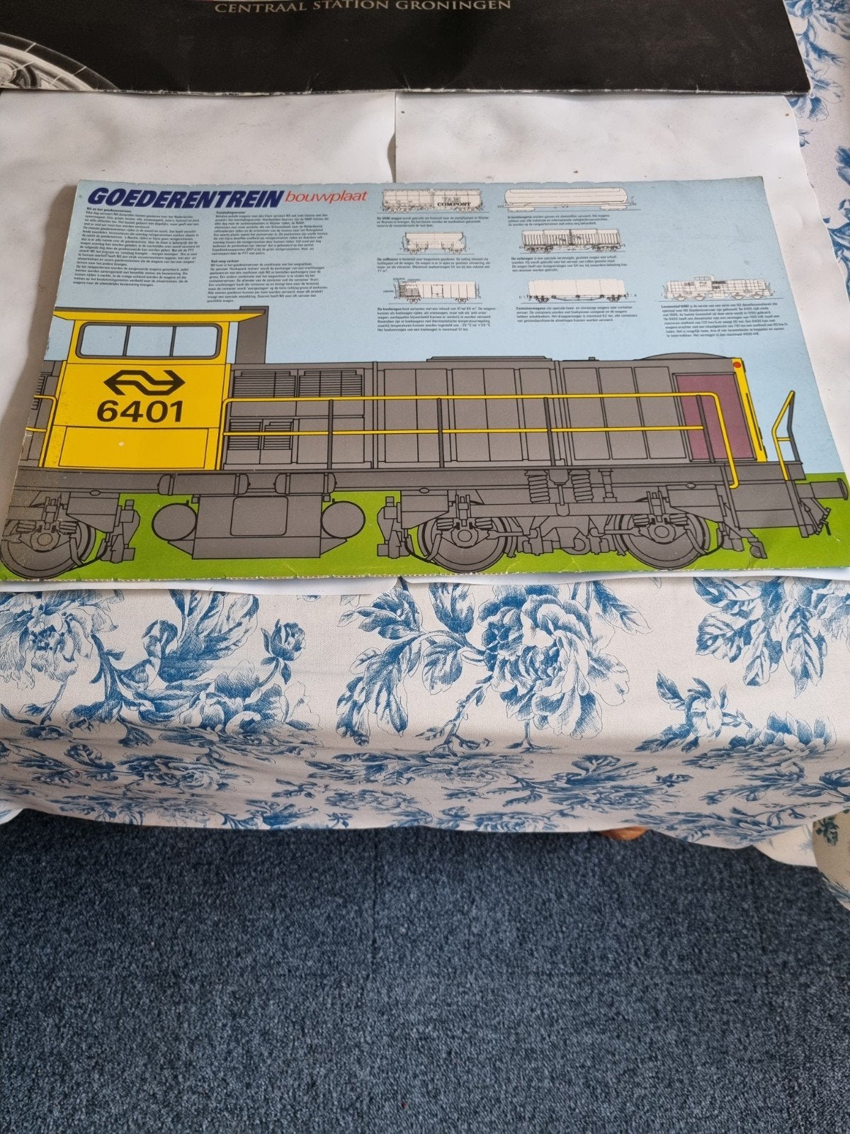 Vintage Bouwplaten: Goederentrein & Beneluxtrein, Ophalen of Verzenden, Gebruikt, Trein, Overige typen