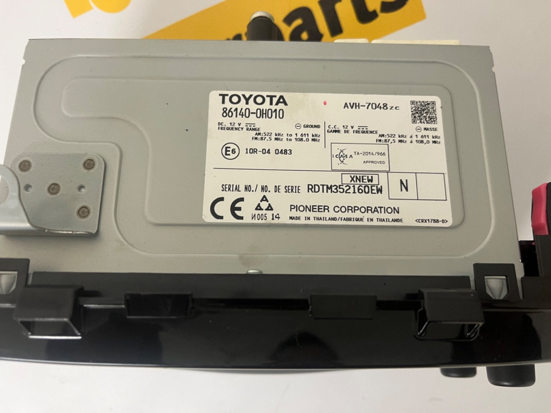 Navigatie Scherm/Radio C1 Peugeot 108 Aygo 86140-0H010, Info@toyota.co.jp, Gebruikt, Toyota Motor Corporation, Toyota