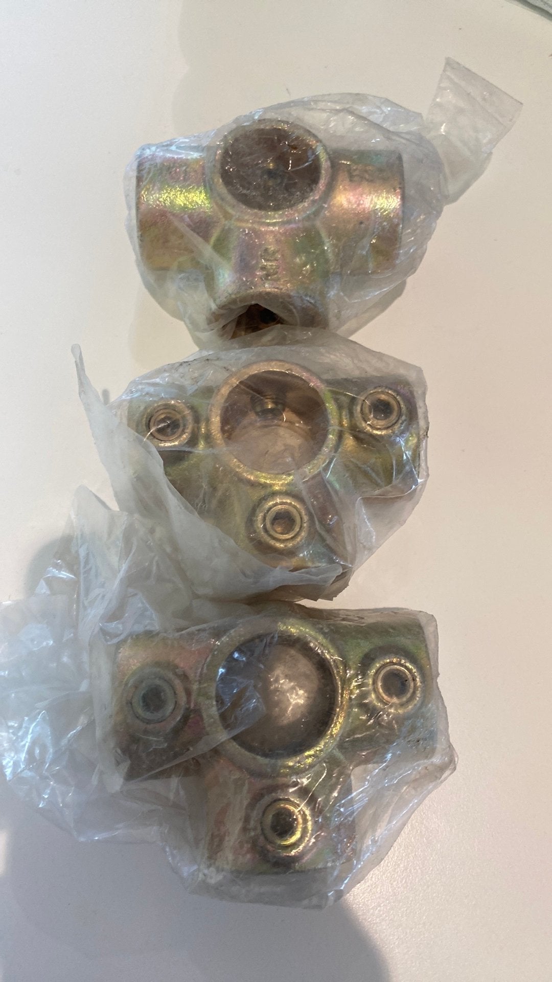 Buiskoppelingen Lang T-stuk Nieuw Ø 33.7 mm 3 stuks, Ophalen of Verzenden, Zo goed als nieuw