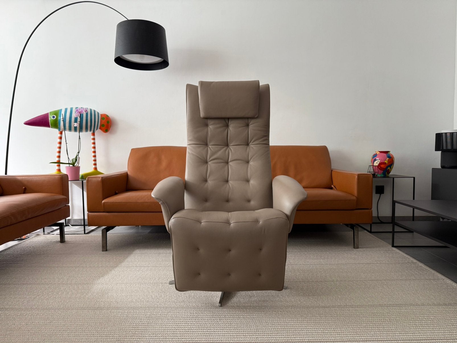 Jori Square Mono-Move Relax (Showroommodel), Ophalen of Verzenden, Zo goed als nieuw, Leer, Leolux knoll italia durlet fsm stressless vitra artifort eames