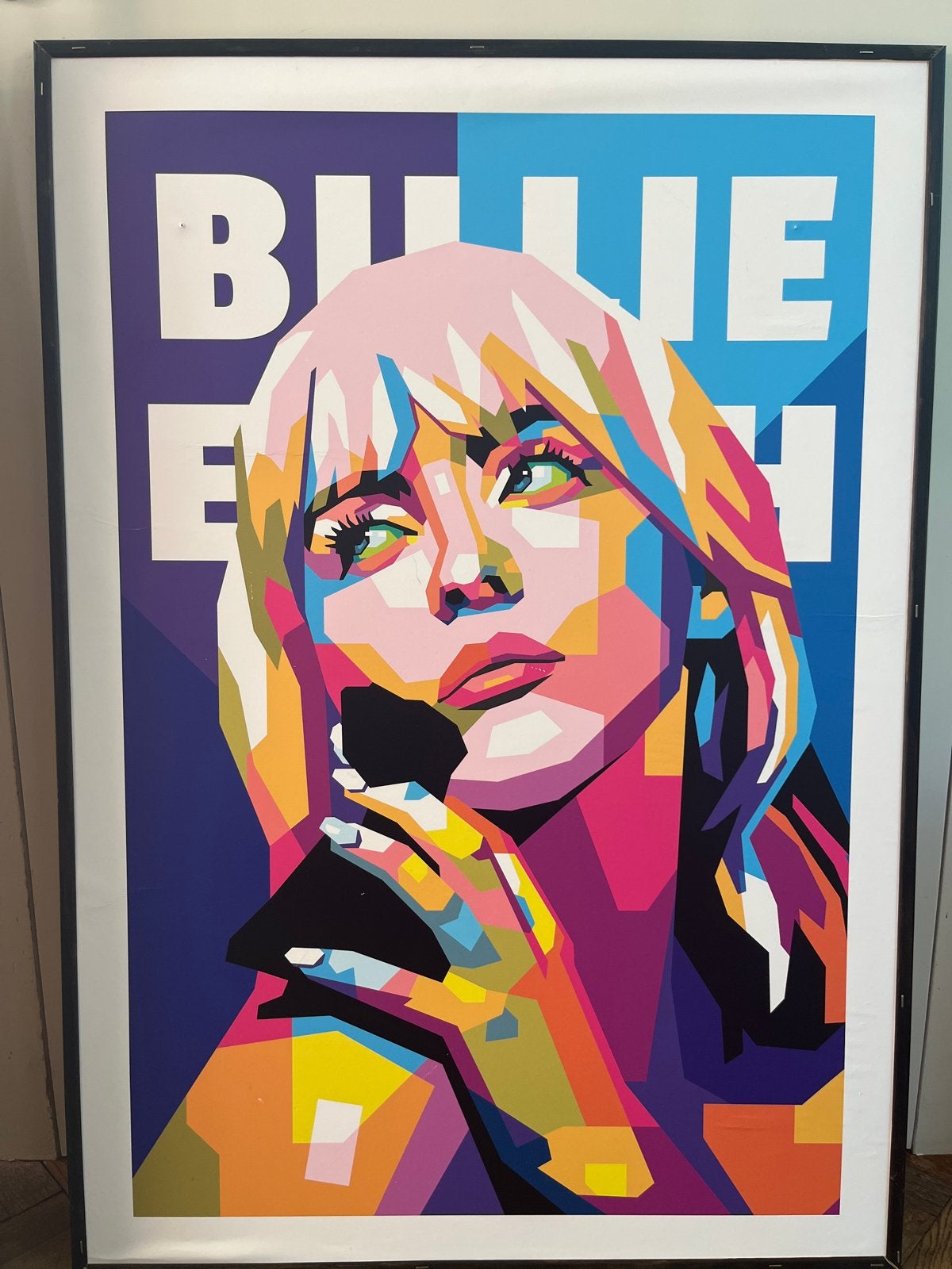 Billie Eilish poster 70x100 met lijst, Ophalen, Rechthoekig Staand, Met lijst, Deurposter of groter