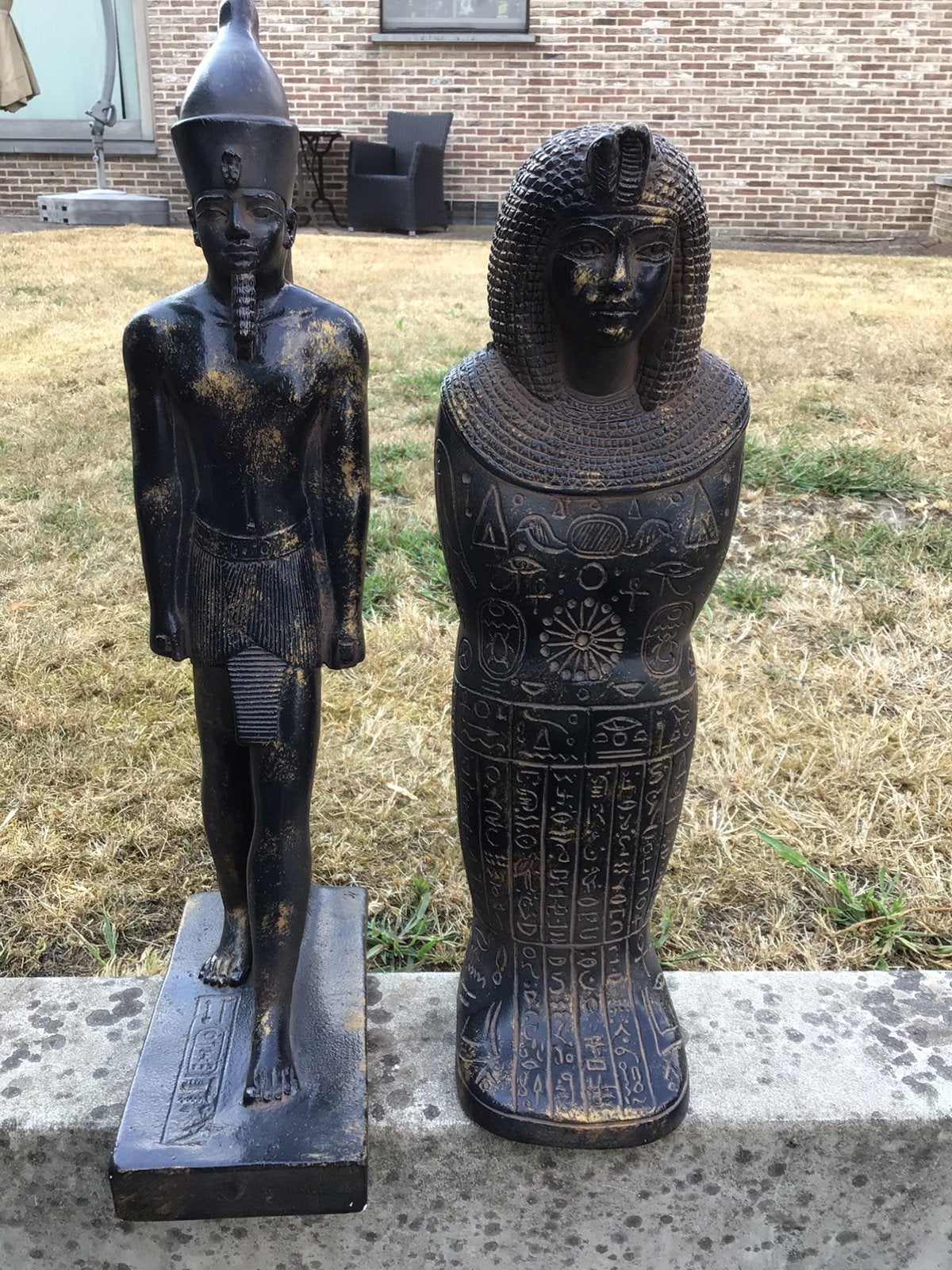 Koppel  Egyptische beelden, Ophalen, Zo goed als nieuw, Mens