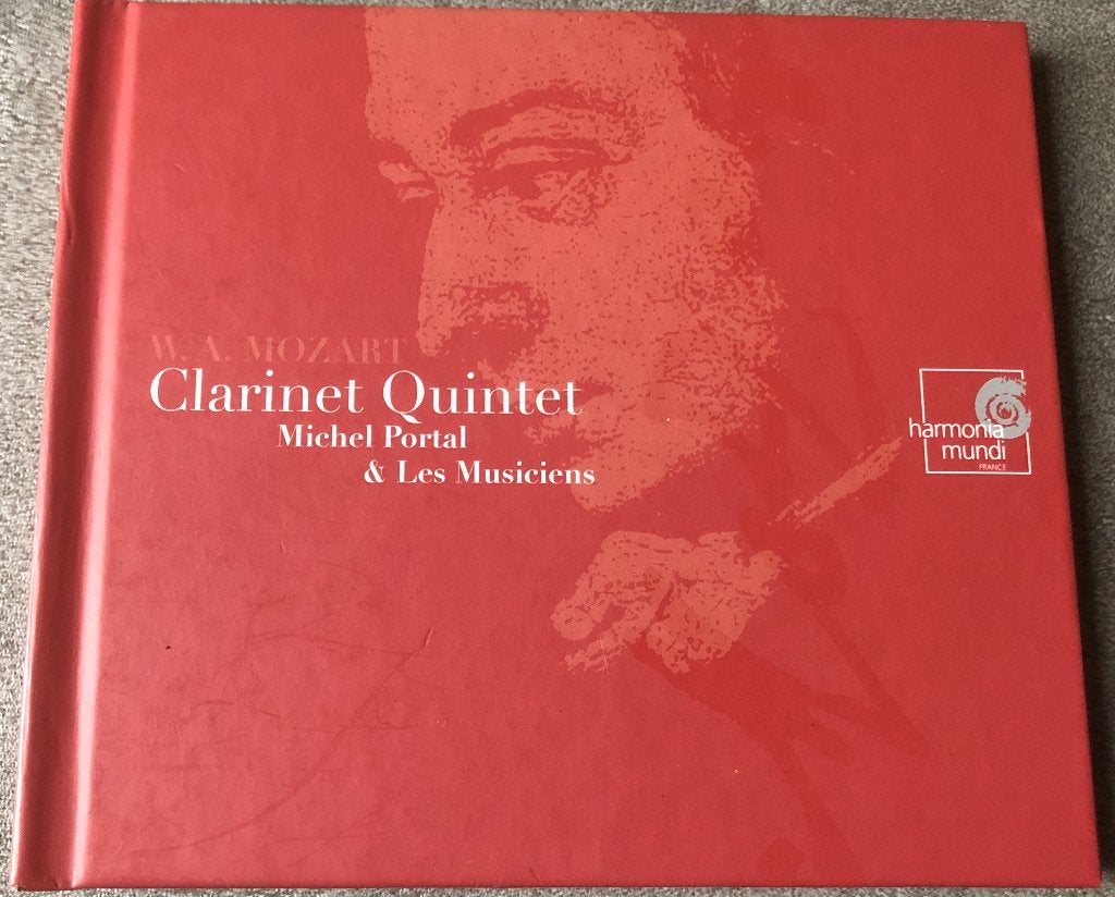MOZART-CLARINET QUINTET-MICHEL PORTAL-HARMONIA MUNDI, Ophalen of Verzenden, Classicisme, Zo goed als nieuw, Mozart