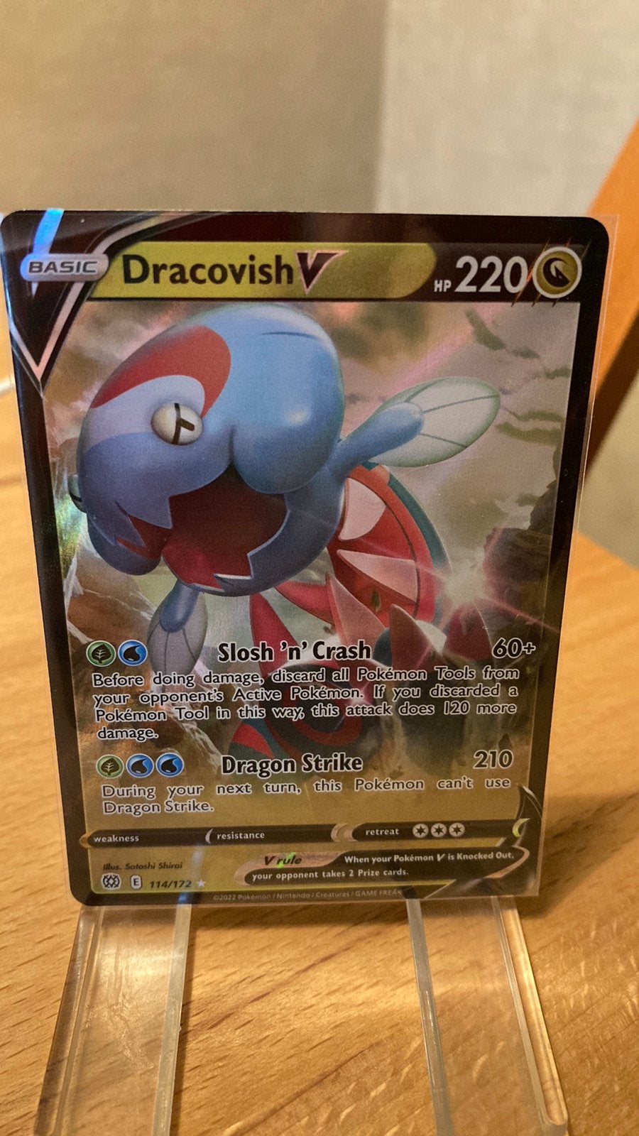Pokemon Dracovish V 114/172 Brilliant Stars 3,00 euro, Ophalen of Verzenden, Zo goed als nieuw