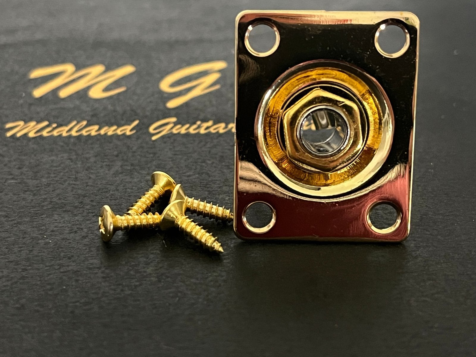 Goudkl. Mono Jack + Jackplate voor oa Rickenbacker Gitaren, Muziek en Instrumenten, Ophalen of Verzenden, Nieuw, Elektrische gitaar