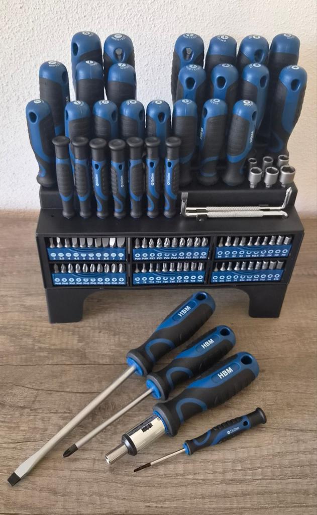 Schroevendraaierset, bitset, dopsluitelset, 100 st, Ophalen of Verzenden
