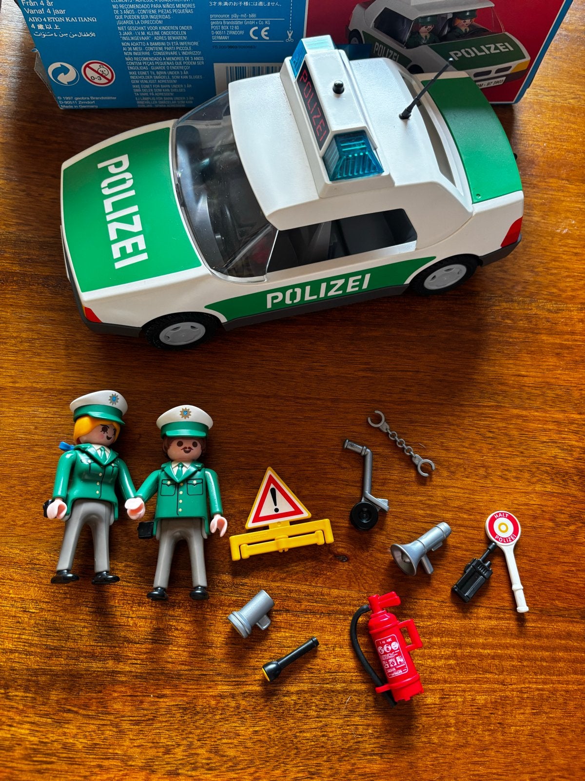 Playmobil Politieauto 3903 POLIZEI + Figuren en Accessoires, Gebruikt, Complete set, Voertuig, Ophalen of Verzenden