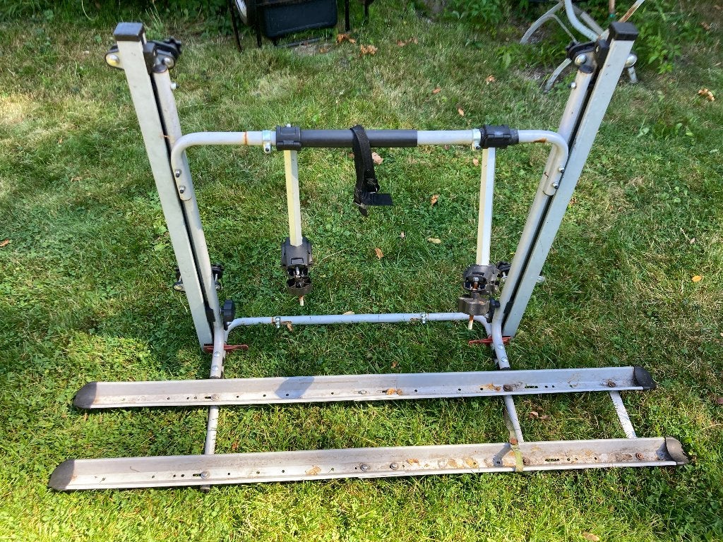 Daklift fietsendrager kantelbaar 2 fietsen liggend, Ophalen, 2 fietsen, Gebruikt, Dakdrager