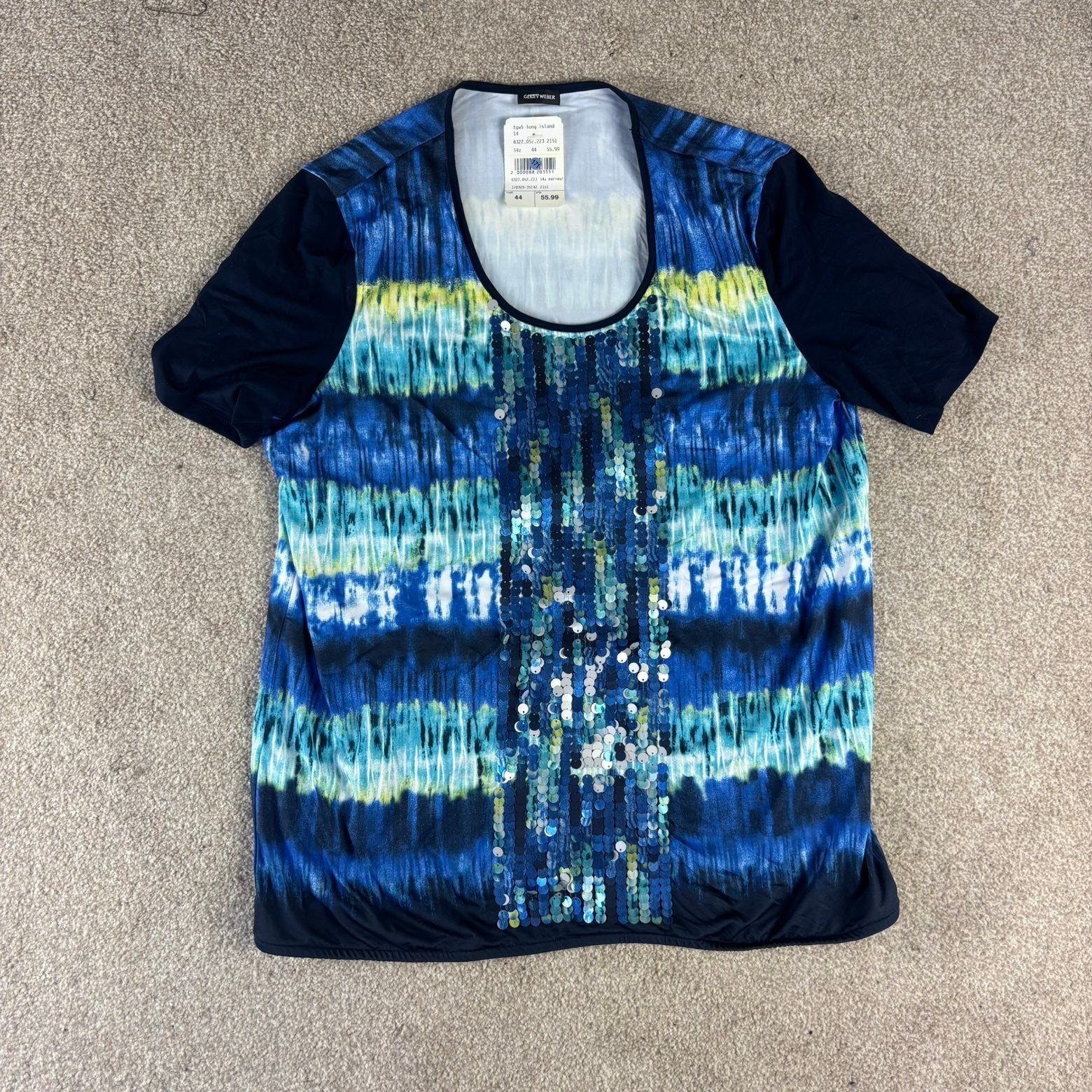 Gerry weber Long Island top shirt maat 44 NIEUW, Blauw, Maat 42/44 (L), Nieuw, Ophalen of Verzenden