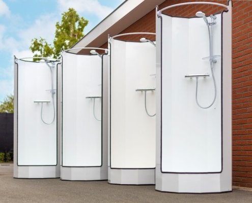Huur mobiele douche (nooddouche), Ophalen, Zo goed als nieuw, Douche