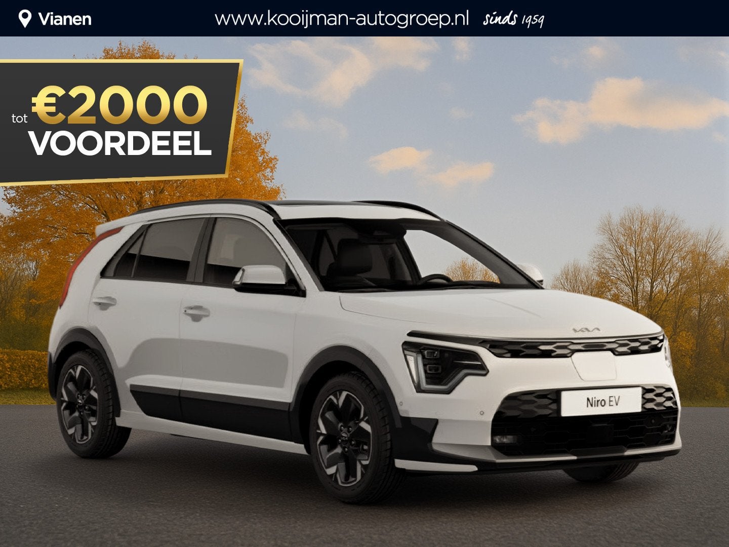 Kia Niro EV Light 64.8 kWh Nu €2.000,- voordeel! Nu tijdel
