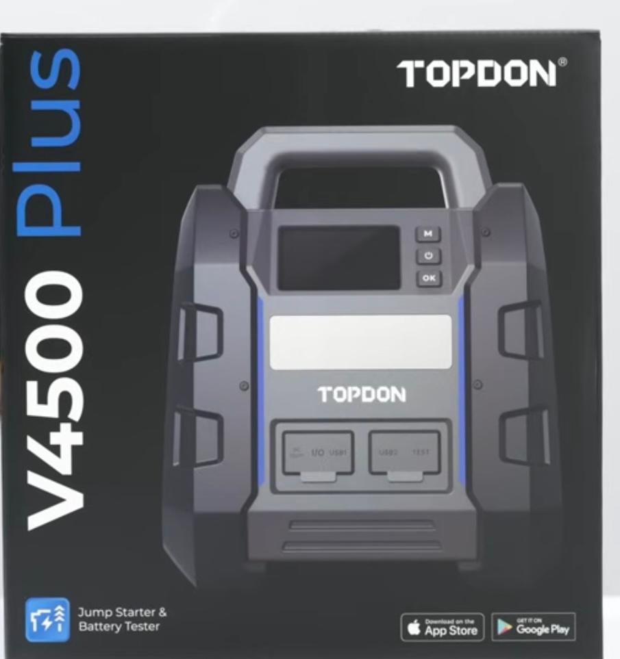 Topdon V4500+ Jumpstarter & accu tester in een, Ophalen of Verzenden
