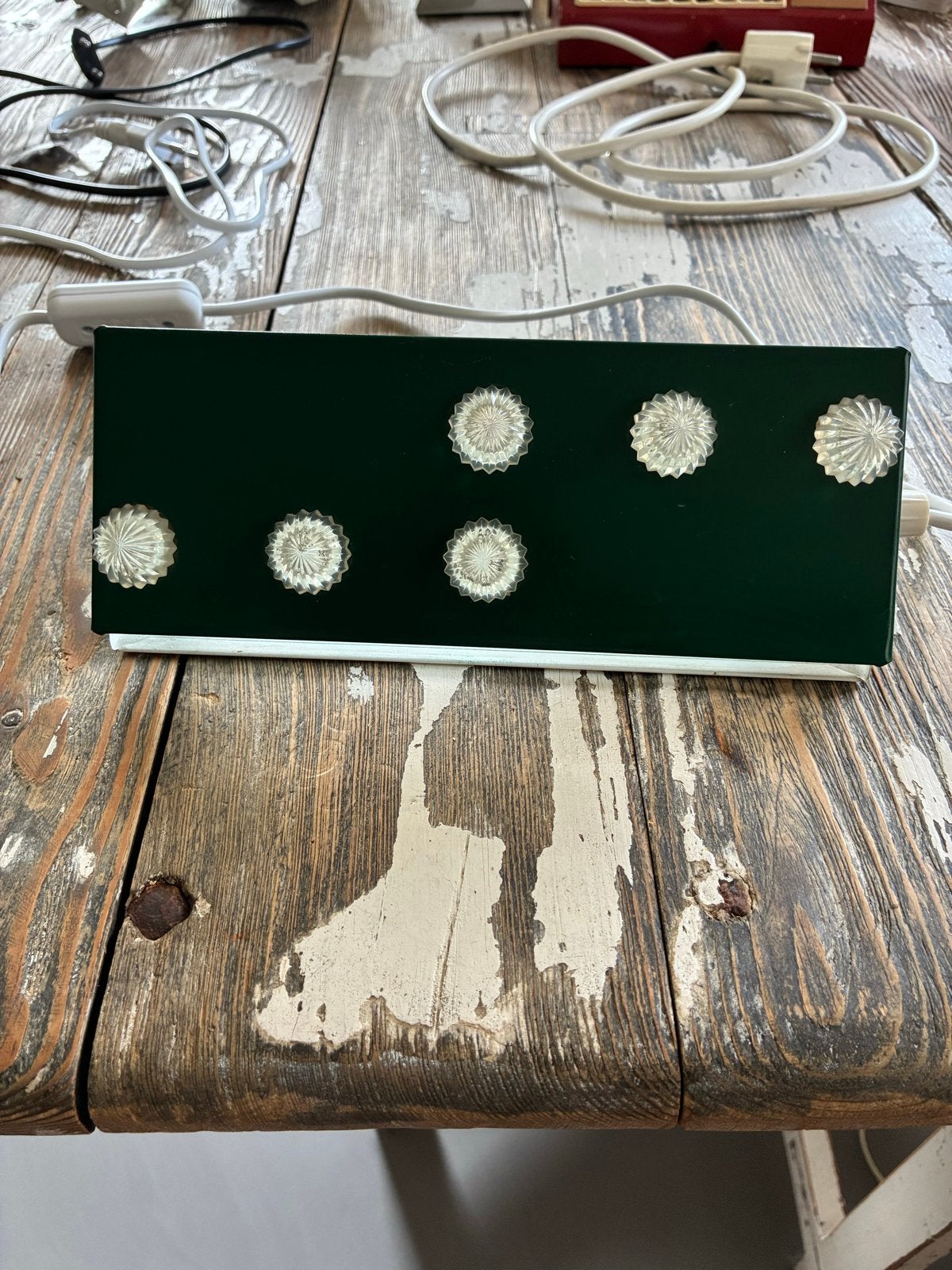 Vintage Herda Wandlamp / Bedlampje - Groen met Sterren, Verzenden