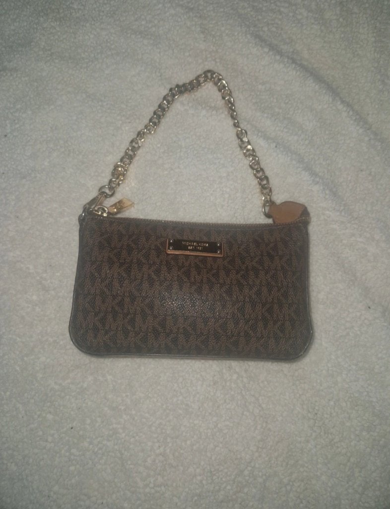 Michael Kors Tas, Ophalen of Verzenden, Gebruikt, Bruin, Schoudertasje