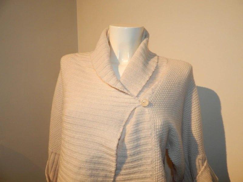 Max Mara room kleur vest kraag knoop wol cashmere, Maat 38/40 (M), Overige kleuren, Verzenden, Max Mara