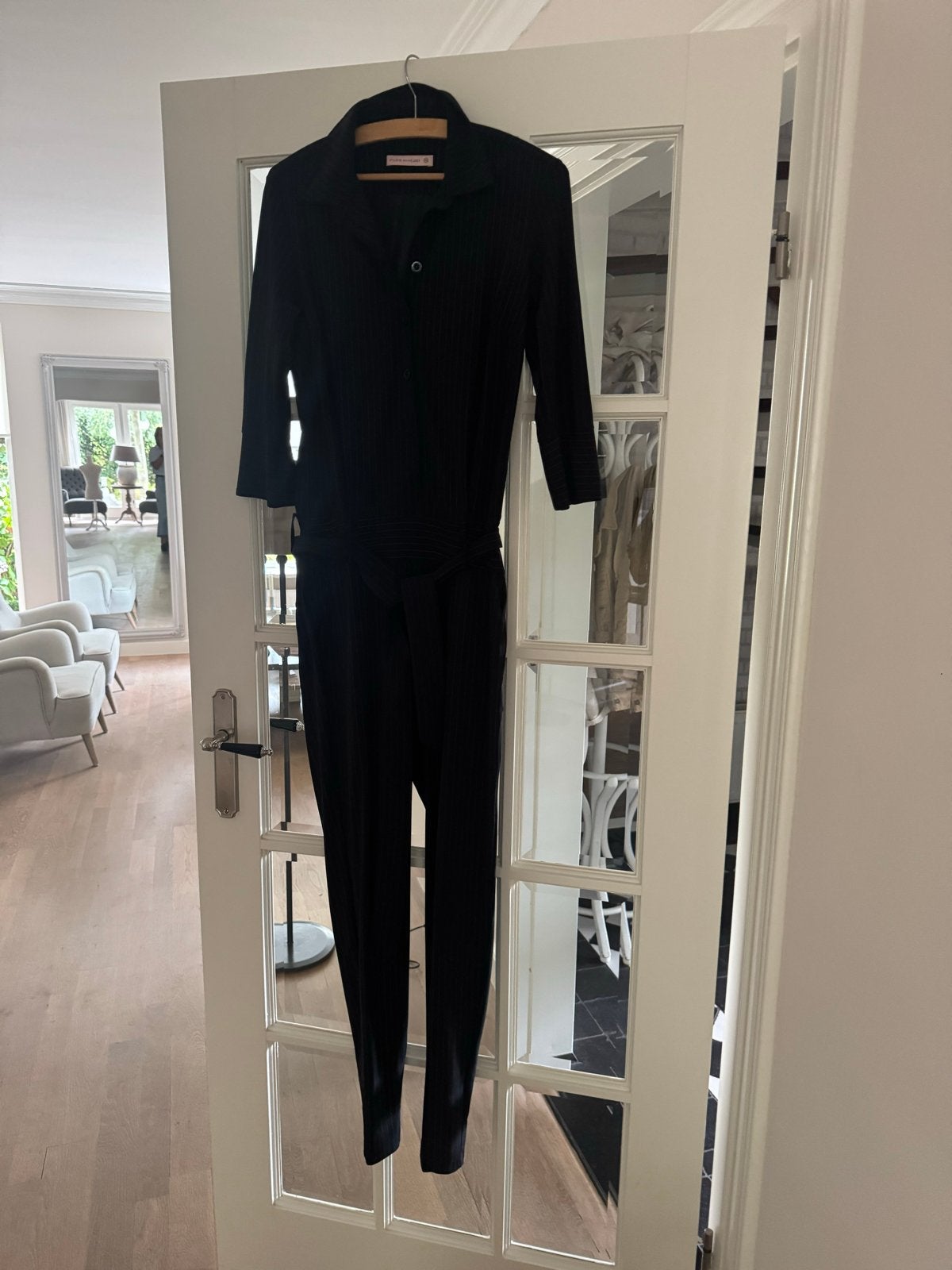 Studio Anneloes Jumpsuit Zwart Krijtstreep Nieuwstaat, Kleding | Dames, Ophalen of Verzenden, Nieuw, Maat 36 (S), Zwart