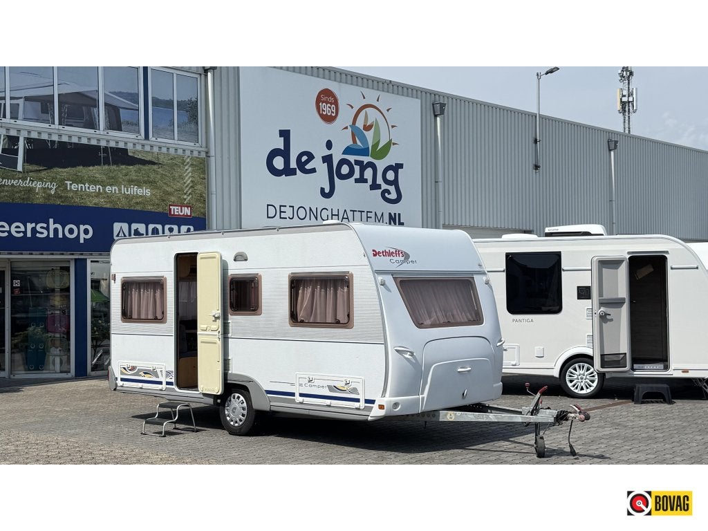 Dethleffs Camper 460 T - Voortent, Caravans en Kamperen, Caravans, Rondzit, Tot en met 2, Bedrijf, 750 - 1000 kg