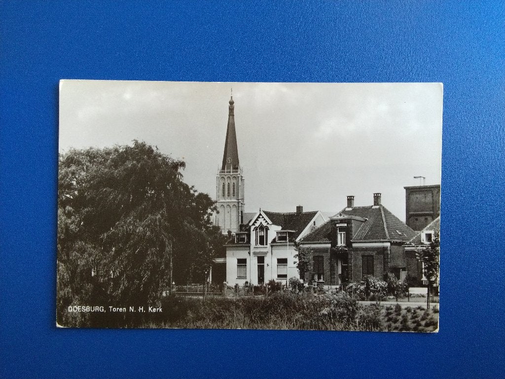 Doesburg, Toren N.H. kerk. Klf, Verzenden, 1940 tot 1960, Ongelopen, Gelderland