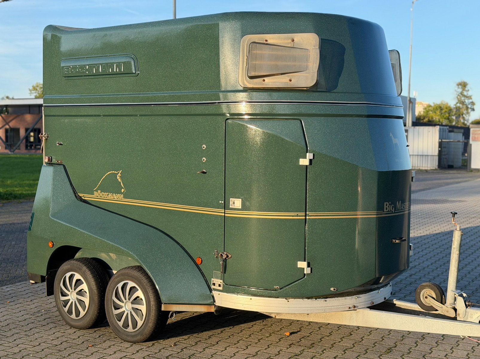 Bockmann big champignon 2 paarde Aluminium bodem, Ophalen, Zo goed als nieuw, Polyester, 2-paards trailer