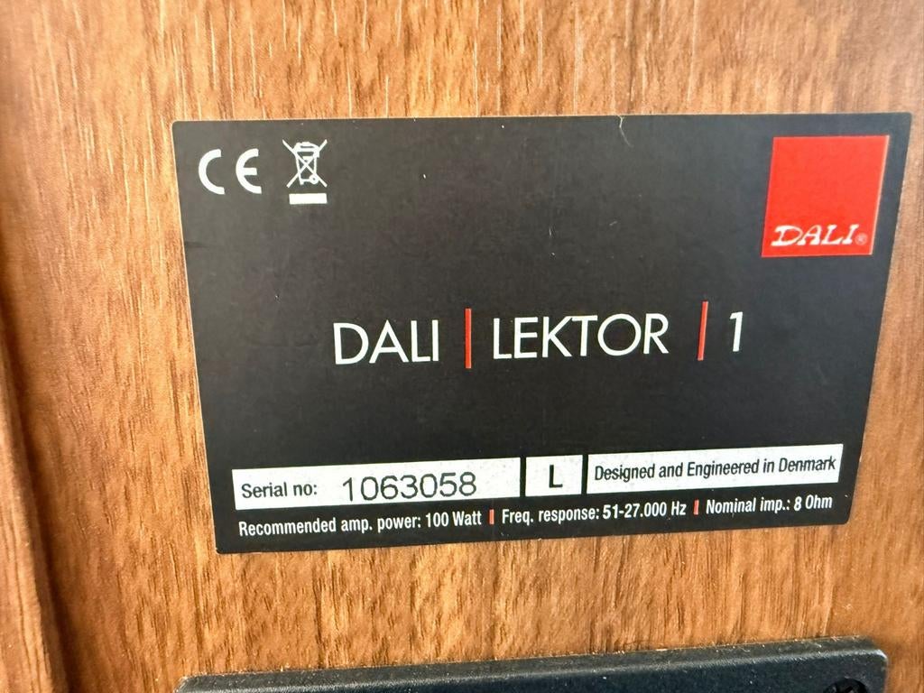 Dali Lektor 1 Boekenplank Speakers, Audio, Tv en Foto, Luidsprekers, Gebruikt, Front, Rear of Stereo speakers, 60 tot 120 watt