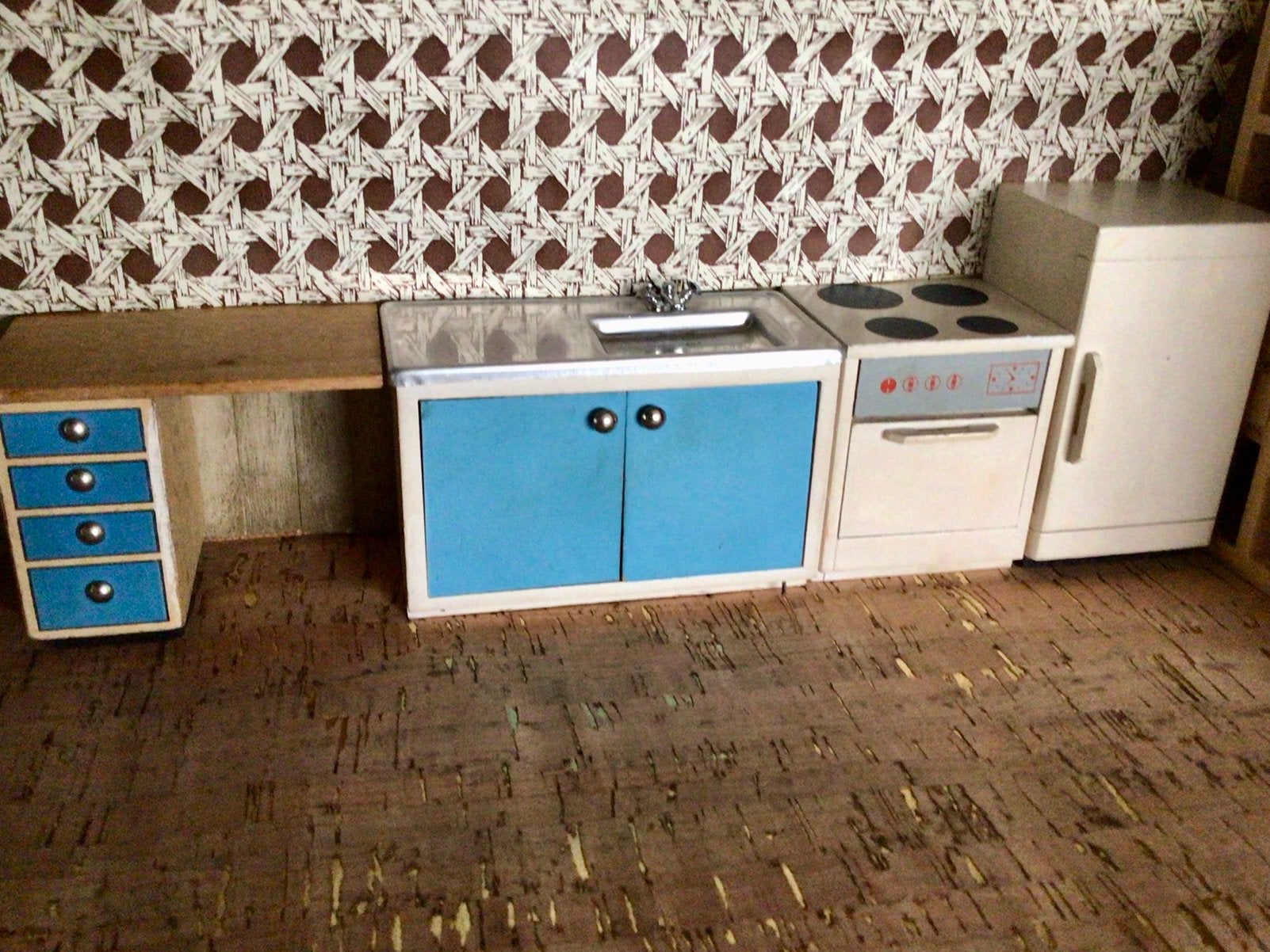 Vintage Lundby keuken, Ophalen of Verzenden, Gebruikt, Poppenhuis