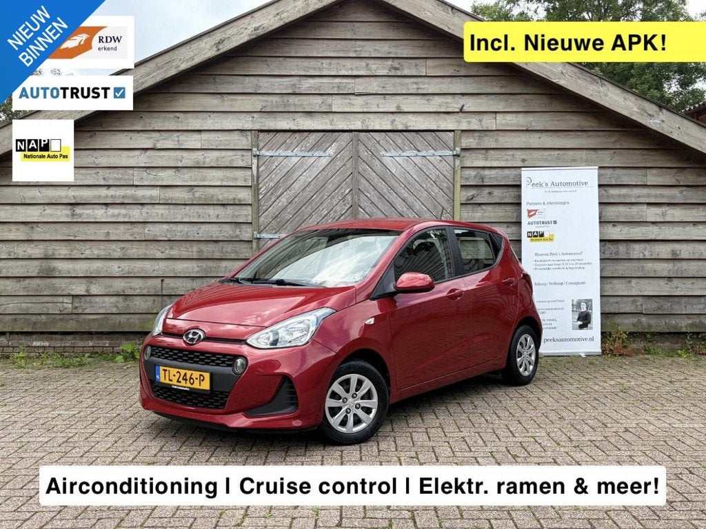 Hyundai i10 1.0i Comfort | Airco | Cruise control | Elektris, Voorwielaandrijving, Euro 5, Stof, Gebruikt