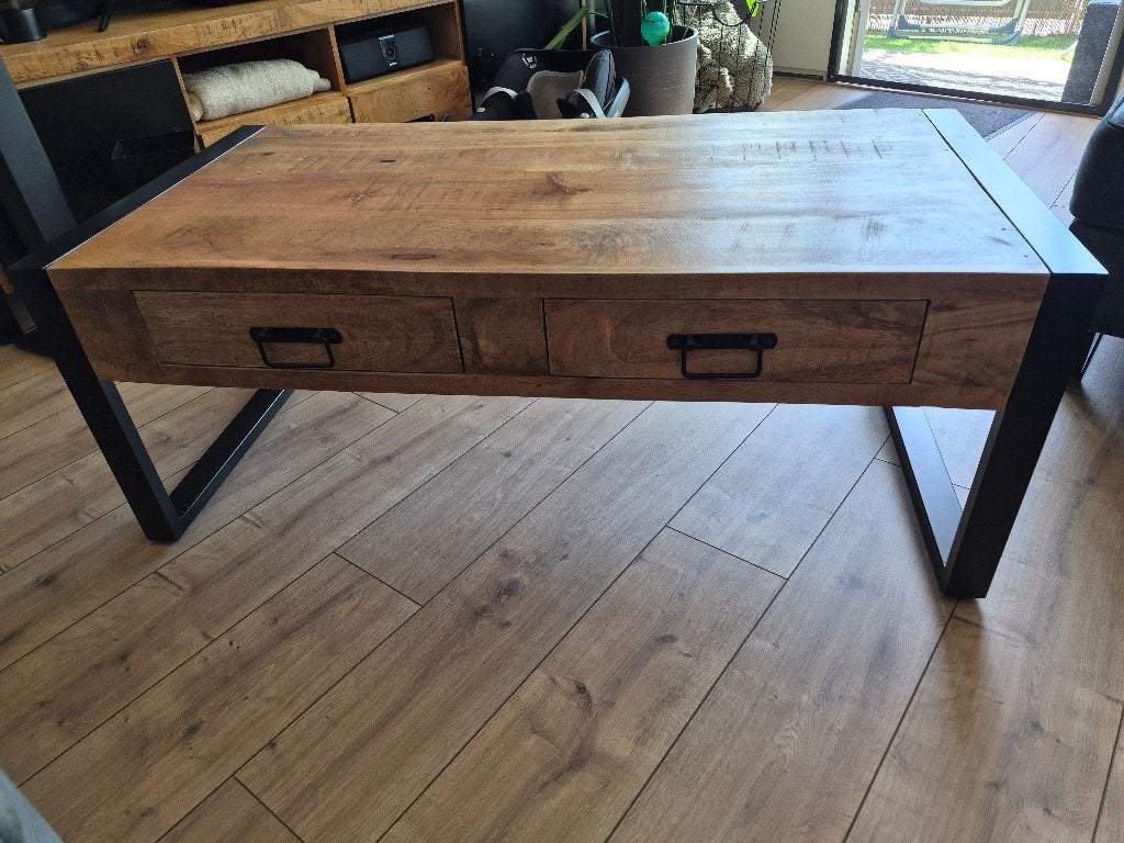 Mangohout salontafel, Huis en Inrichting, Tafels | Salontafels, Ophalen, Overige materialen, 100 tot 150 cm, 50 tot 100 cm