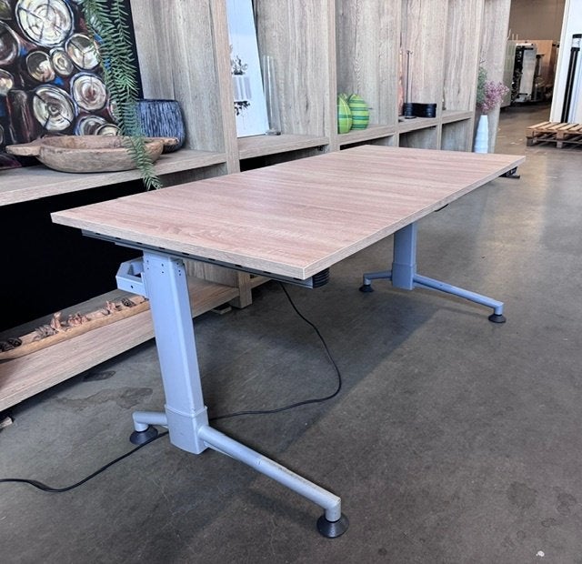 Refurbised -zit sta bureau 160x80xH72-138 cm, 250€/st, 24st, Zit-sta bureau, 160 cm, Metaal, In hoogte verstelbaar