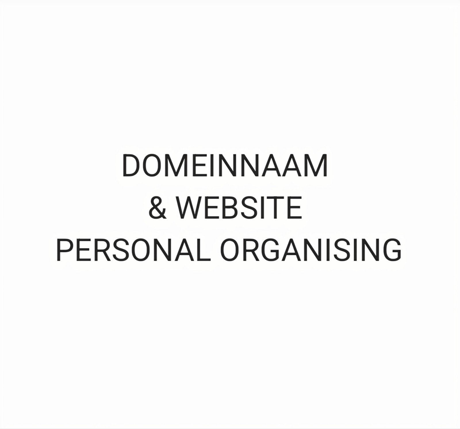 domeinnaam en website personal organising  ter overname, Diversen, Agenda's, Ophalen